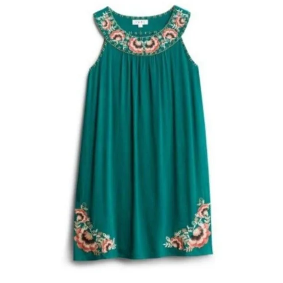 THML | Dresses | Thml Lark Embroidered Detail Green Dress M | Poshmark